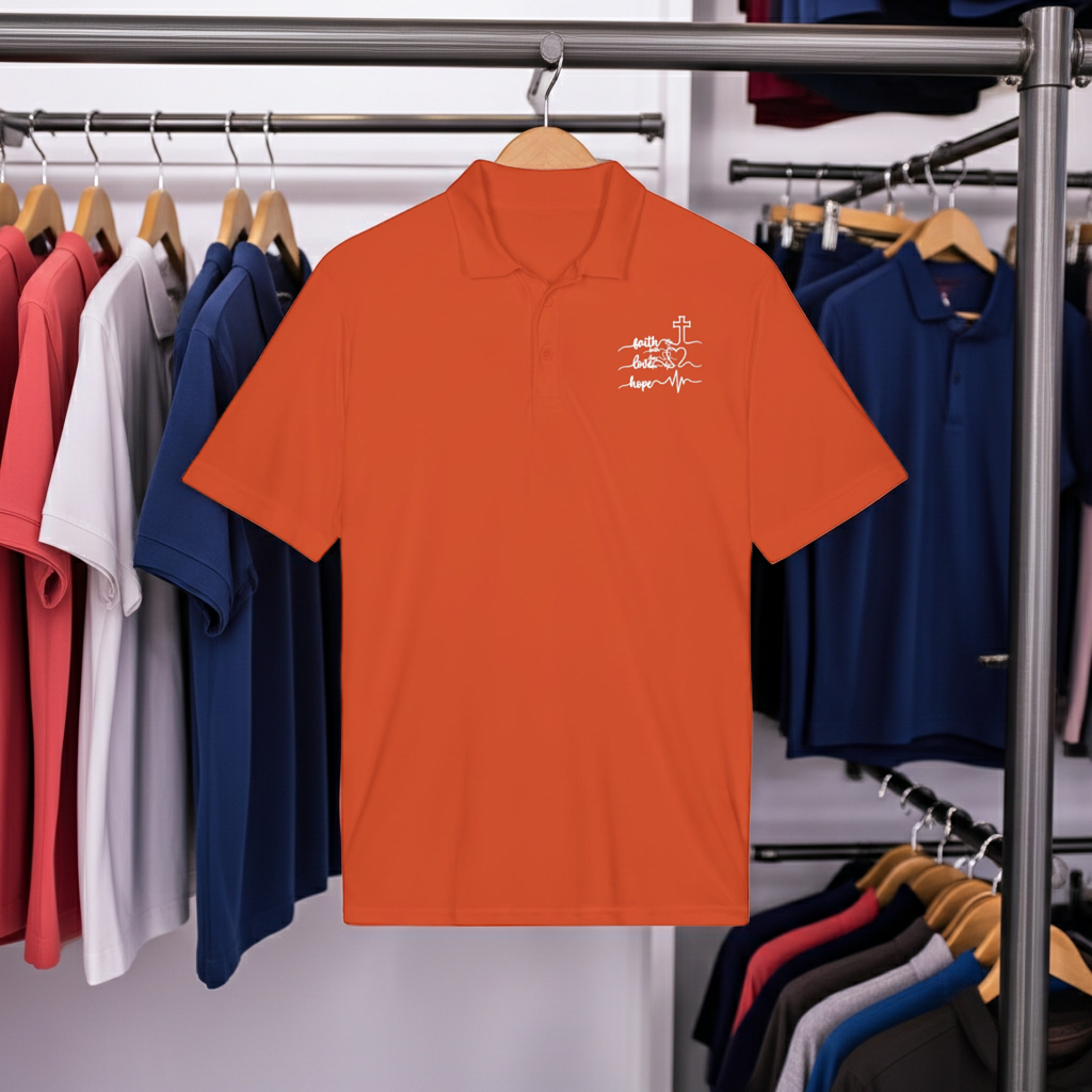 Faith Heartbeat Christian Polo Shirt – Lightweight Performance