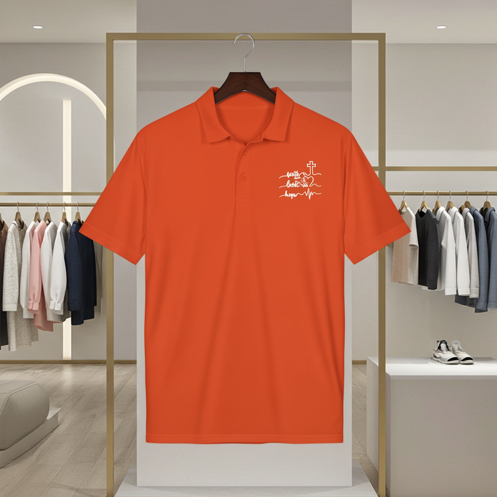 Faith Heartbeat Christian Polo Shirt – Lightweight Performance