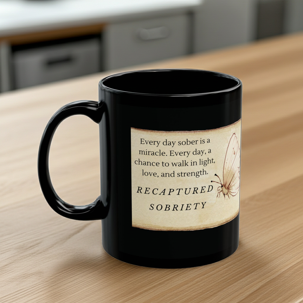 Sobriety Reminder Ceramic Mug – Inspirational Quote