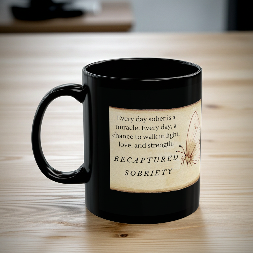 Sobriety Reminder Ceramic Mug – Inspirational Quote