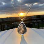 Recovery Sober Living Oval Necklace — 'I Can't Go Back' Inspirational Pendant