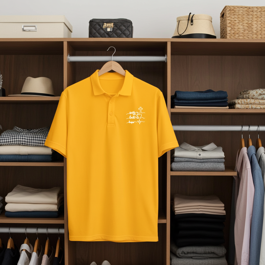 Faith Heartbeat Christian Polo Shirt – Lightweight Performance