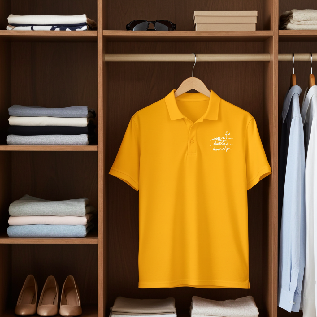 Faith Heartbeat Christian Polo Shirt – Lightweight Performance