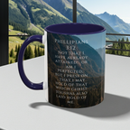Philippians Bible Verse Mountain Mug – Ceramic Accent Cup