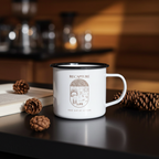 Enamel Camp Mug With Grateful For Recovery Message